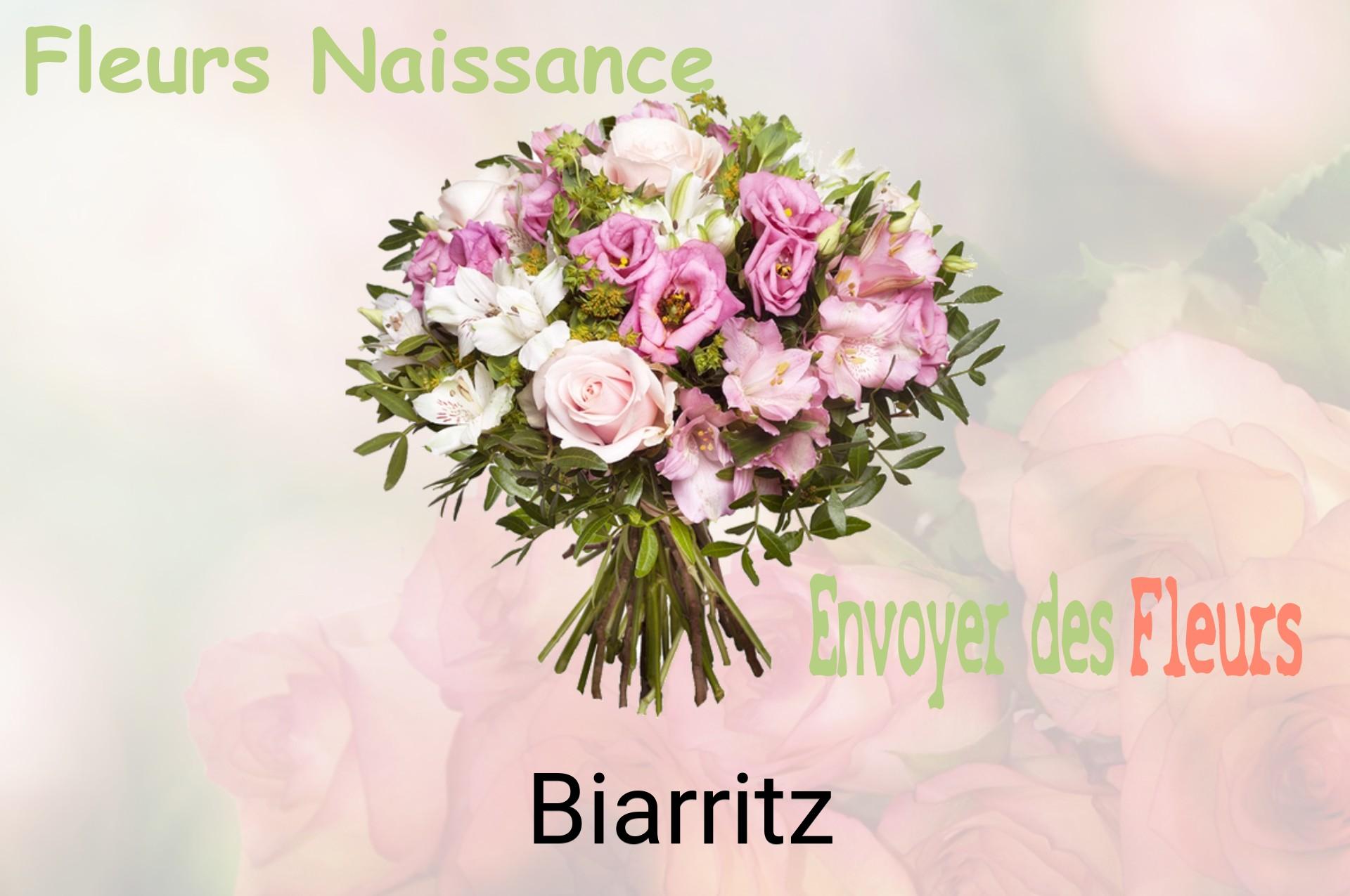 Bouquet de fleurs de naissance livré à Biarritz